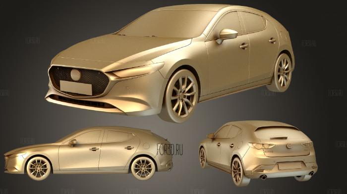 Mazda 3 2019 stl model for CNC